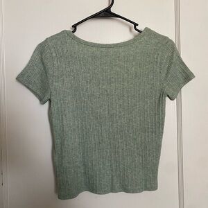Light green, Hollister Baby Tee with buttons. Size small. Never worn!